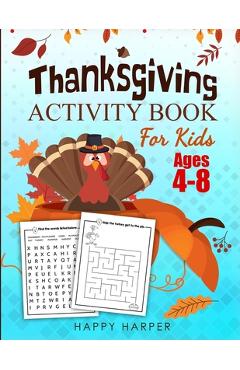Poza produsului Thanksgiving Activity Book For Kids - Harper Hall