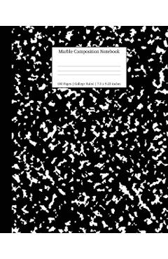 Marble Composition Notebook College Ruled: Black Marble Notebooks, School Supplies, Notebooks for School - Young Dreamers Press