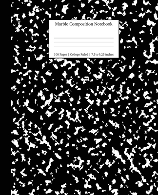 Marble Composition Notebook College Ruled: Black Marble Notebooks, School Supplies, Notebooks for School - Young Dreamers Press
