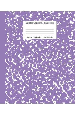 Marbled Composition Notebook: Lavender Marble Wide Ruled Paper Subject Book - Young Dreamers Press