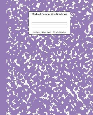 Marbled Composition Notebook: Lavender Marble Wide Ruled Paper Subject Book - Young Dreamers Press