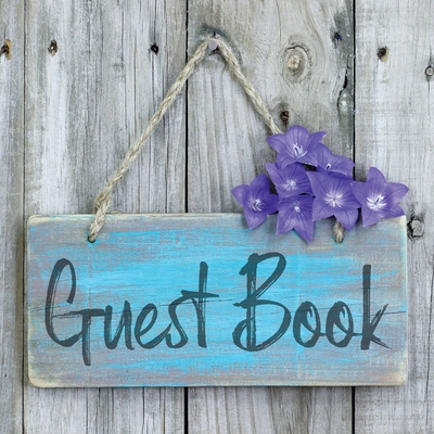 Guest Book: Sign In Visitor Log Book For Vacation Home, Rental House, Airbnb, Bed And Breakfast Memory Book, Lake Home Rental Logb - Teresa Rother