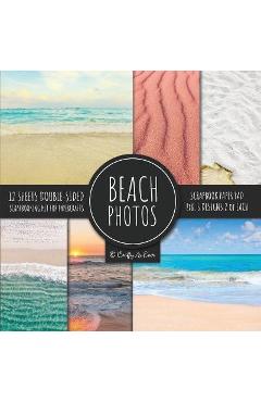 Poza produsului Beach Photos Scrapbook Paper Pad 8x8 Scrapbooking Kit for Papercrafts, Cardmaking, DIY Crafts, Summer Aesthetic Design, Multicolor - Crafty As Ever