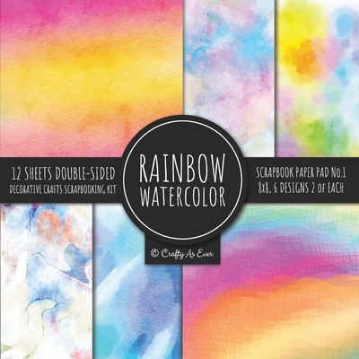 Rainbow Watercolor Scrapbook Paper Pad Vol.1 Decorative Crafts Scrapbooking Kit Collection for Card Making, Origami, Stationary, Decoupage, DIY Handma - Crafty As Ever