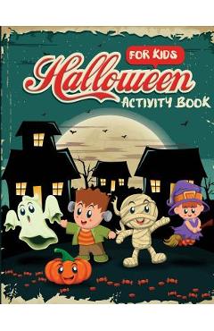 Poza produsului Halloween Activity Book for Kids: Word Search, Connect the Dots, Mazes, Color by Number, and More - Dylanna Press
