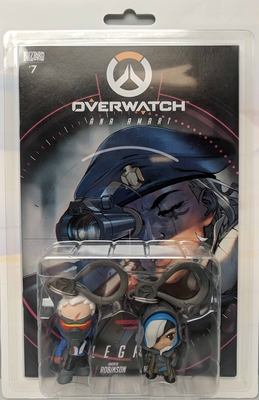 Overwatch Ana and Soldier 76 Comic Book and Backpack Hanger Two-Pack - Blizzard Enterta Blizzard Entertainment