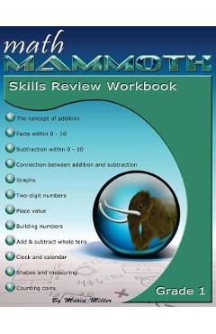 Poza produsului Math Mammoth Grade 1 Skills Review Workbook - Maria Miller