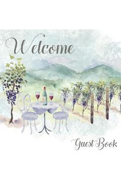 Poza produsului Vineyard themed Guest Book, vacation home, comments book, holiday home, visitor book to sign - Lulu And Bell