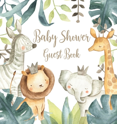 Safari Baby Shower Guest Book (Hardcover) - Lulu And Bell