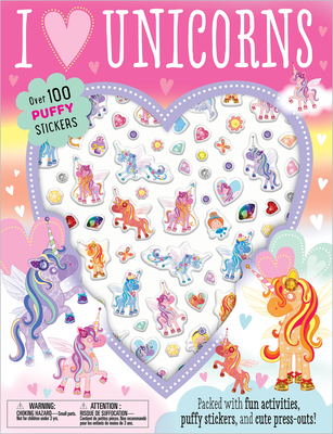 Puffy Stickers I Love Unicorns - Make Believe Ideas Ltd