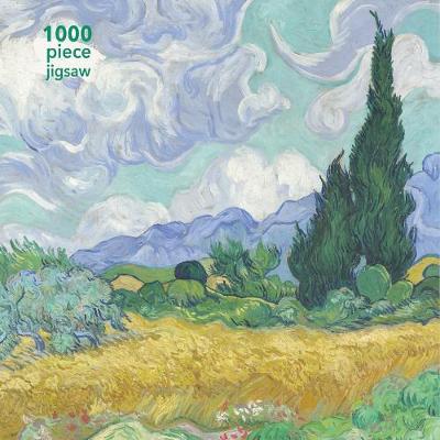 Adult Jigsaw Puzzle Vincent Van Gogh: Wheatfield with Cypress: 1000-Piece Jigsaw Puzzles - Flame Tree Studio