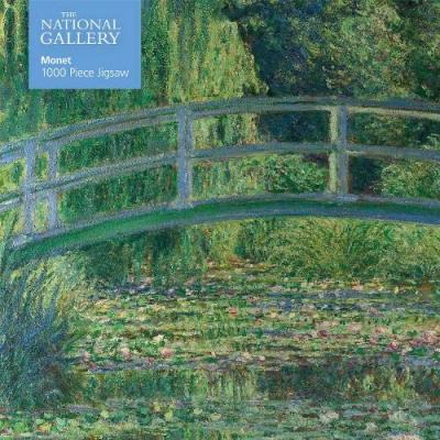 Adult Jigsaw Puzzle National Gallery Monet: Bridge Over Lily Pond: 1000-Piece Jigsaw Puzzles - Flame Tree Studio