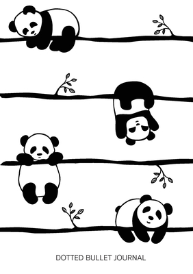 Cute Pandas - Dotted Bullet Journal: Medium A5 - 5.83X8.27 - Blank Classic