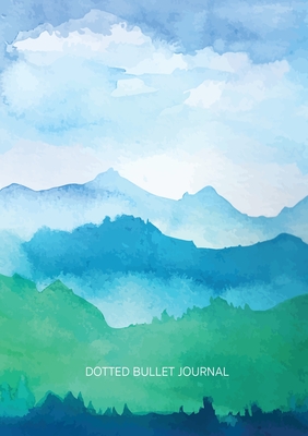Watercolor Blue & Green Hills - Dotted Bullet Journal: Medium A5 - 5.83X8.27 - Blank Classic