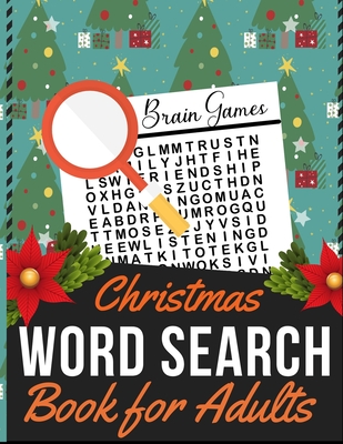 Christmas Word Search Book for Adults: Holiday themed word search puzzle book Puzzle Gift for Word Puzzle Lover Brain Exercise Game - Dipas Press