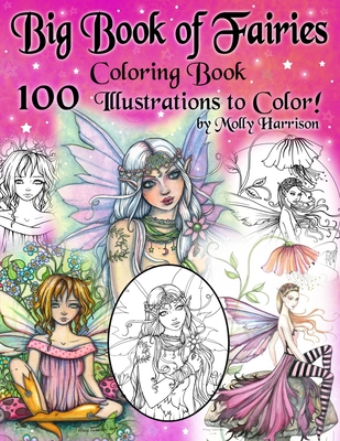 Big Book of Fairies Coloring Book - 100 Pages of Flower Fairies, Celestial Fairies, and Fairies with their Companions: 100 Line Art Illustrations to C - Molly Harrison