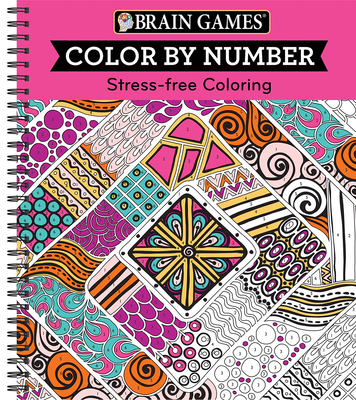 Brain Games - Color by Number: Stress-Free Coloring (Pink) - Publications International Ltd