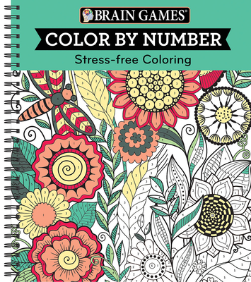 Brain Games - Color by Number: Stress-Free Coloring (Green) - Publications International Ltd