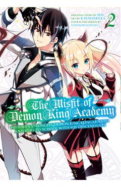 Coperta cărții 'The Misfit of Demon King Academy 02: History's Strongest Demon King Reincarnates and Goes to School with His'