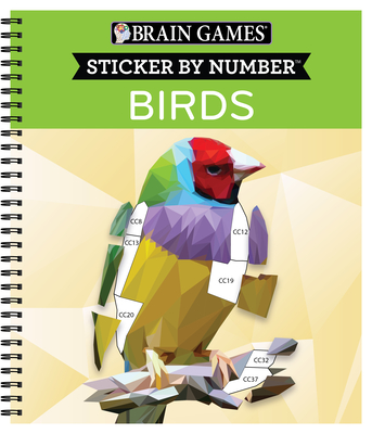 Brain Games - Sticker by Number: Birds (42 Images to Sticker) - Publications International Ltd