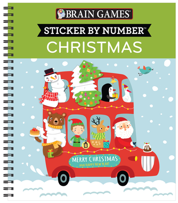 Brain Games - Sticker by Number: Christmas (Kids) [With Sticker(s)] - Publications International Ltd