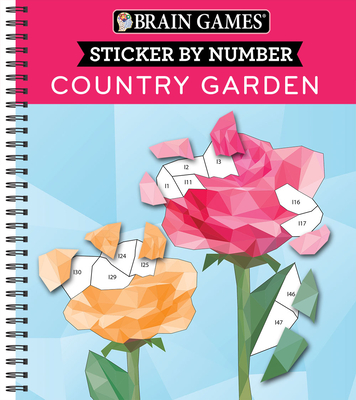 Brain Games - Sticker by Number: Country Garden - Publications International Ltd