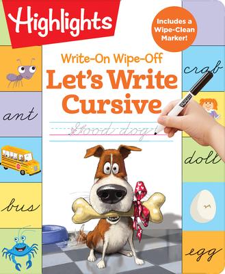 Write-On Wipe-Off Let's Write Cursive - Highlights Learning