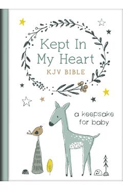 Poza produsului Kept in My Heart KJV Bible [Hazel Woodland]: A Keepsake for Baby - Compiled By Barbour Staff