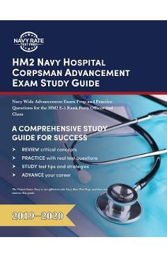 Coperta cărții 'HM2 Navy Hospital Corpsman Advancement Exam Study Guide: Navy Wide Advancement Exam Prep and Practice Questions for the'