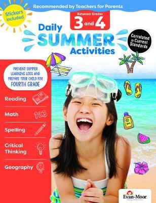 Daily Summer Activities: Moving from 3rd Grade to 4th Grade, Grades 3-4 - Evan-moor Educational Publishers
