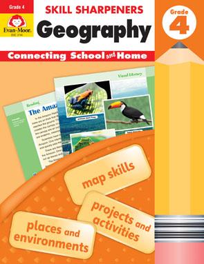 Skill Sharpeners Geography, Grade 4 - Evan-moor Educational Publishers