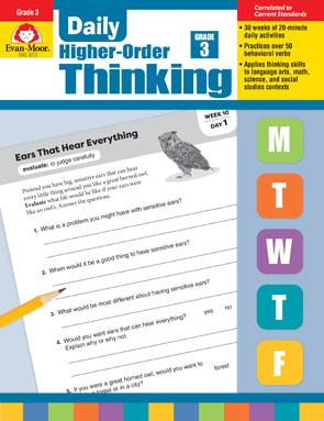 Daily Higher-Order Thinking, Grade 3 - Evan-moor Educational Publishers