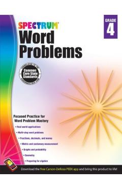 Spectrum Word Problems, Grade 4 - Spectrum