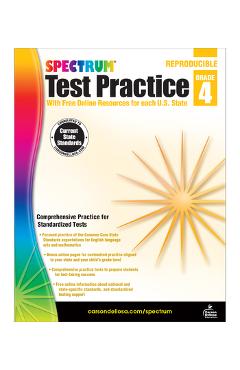 Coperta cărții 'Spectrum Test Practice, Grade 4 - Spectrum'