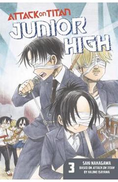 Coperta cărții 'Attack on Titan: Junior High 3 - Hajime Isayama'