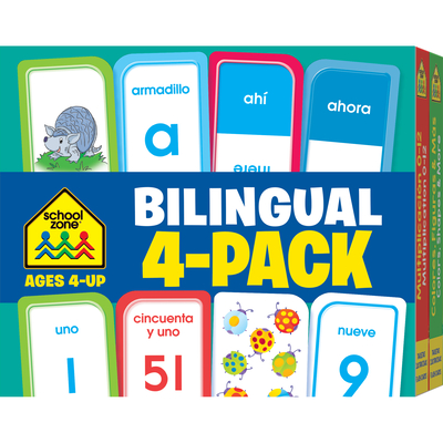 School Zone Bilingual 4-Pack Flash Cards - School Zone