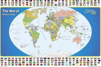 National Geographic: The World for Kids Wall Map - Laminated (36 X 24 Inches) - National Geographic Maps