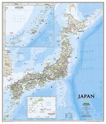 National Geographic: Japan Classic Wall Map - Laminated (25 X 29 Inches) - National Geographic Maps