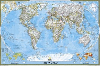 National Geographic: World Classic Wall Map - Laminated (Poster Size: 36 X 24 Inches) - National Geographic Maps