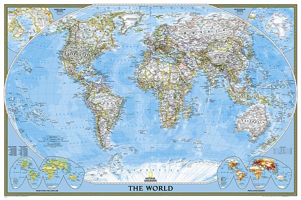 National Geographic: World Classic Wall Map (Poster Size: 36 X 24 Inches) - National Geographic Maps