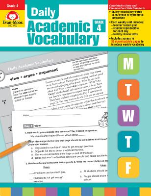 Daily Academic Vocabulary Grade 4 [With Transparencies] - Evan-moor Educational Publishers