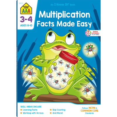 School Zone Multiplication Facts Made Easy Grades 3-4 Workbook - School Zone