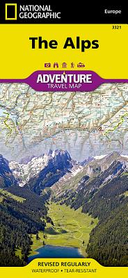 The Alps Adventure Travel Map - National Geographic Maps
