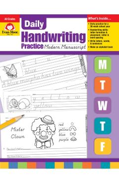 Daily Handwriting Modern Manuscript - Evan-moor Educational Publishers