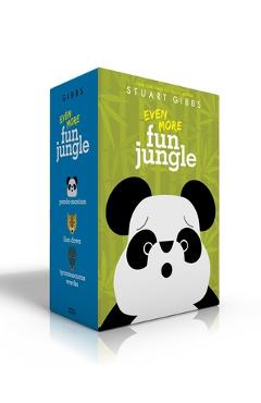 Coperta cărții 'Even More Funjungle: Panda-Monium; Lion Down; Tyrannosaurus Wrecks - Stuart Gibbs'