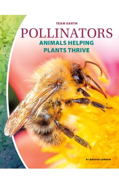 Coperta cărții 'Pollinators: Animals Helping Plants Thrive - Martha London'