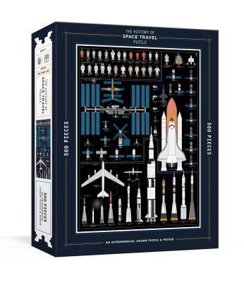 The History of Space Travel Puzzle: Astronomical 500-Piece Jigsaw Puzzle & Poster: Jigsaw Puzzles for Adults - Pop Chart Lab