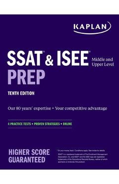 Poza produsului SSAT & ISEE Middle & Upper Level Prep: 4 Practice Tests + Proven Strategies + Online - Kaplan Test Prep