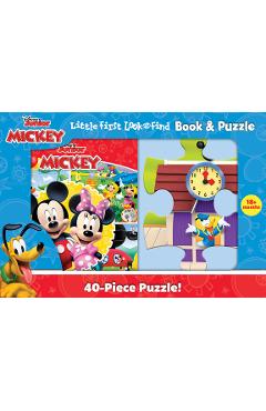 Poza produsului Disney Junior Mickey Mouse Clubhouse: Little First Look and Find Book & Puzzle - Pi Kids