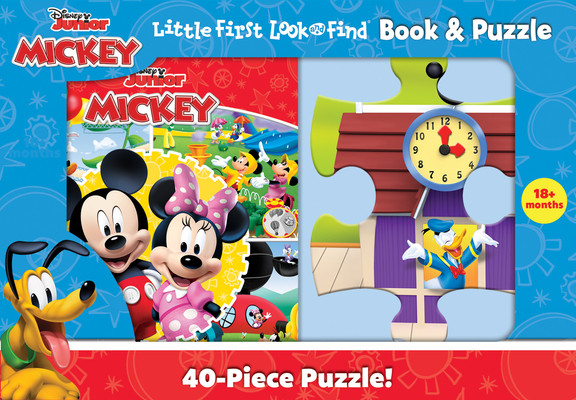 Disney Junior Mickey Mouse Clubhouse: Little First Look and Find Book & Puzzle - Pi Kids